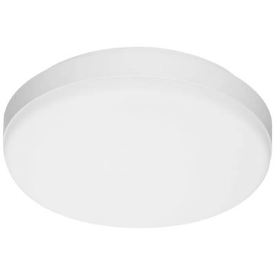 Runde, weiße Deckenleuchte mit schlichtem Design.