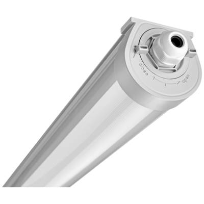 LED-Leuchte in zylindrischer Form mit Schraubverschluss und Kabelanschluss. Energiesparend, geeignet für Deckenmontage.
