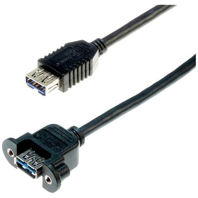 Lyndahl USB-Kabel USB 3.2 Gen1 (USB 3.0 / USB 3.1 Gen1) USB-A Buchse 0.2 m Schwarz  LKPK014