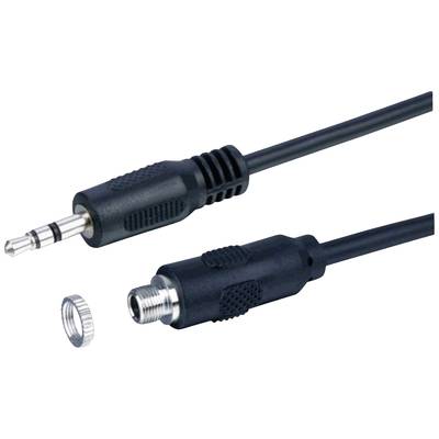 Zwei Anschlüsse: Ein 3,5 mm Klinkenstecker oben und ein abnehmbarer Antennenadapter unten, mit einer Gewindekappe daneben.