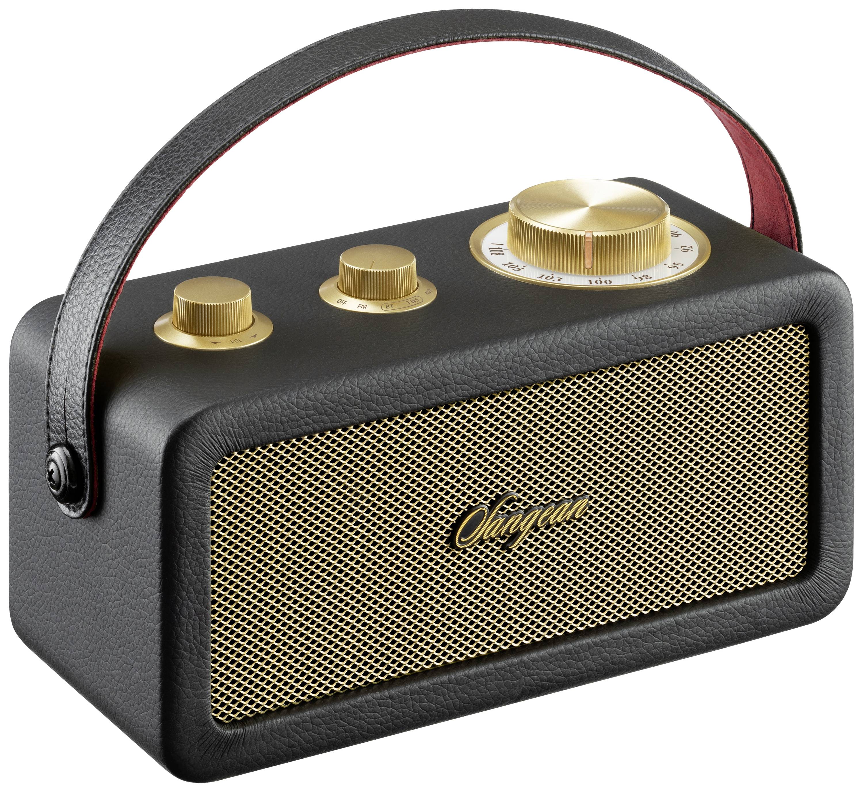 SANGEAN RA-101 Akku-Radio FM Bluetooth®, AUX wiederaufladbar Schwarz, Gold