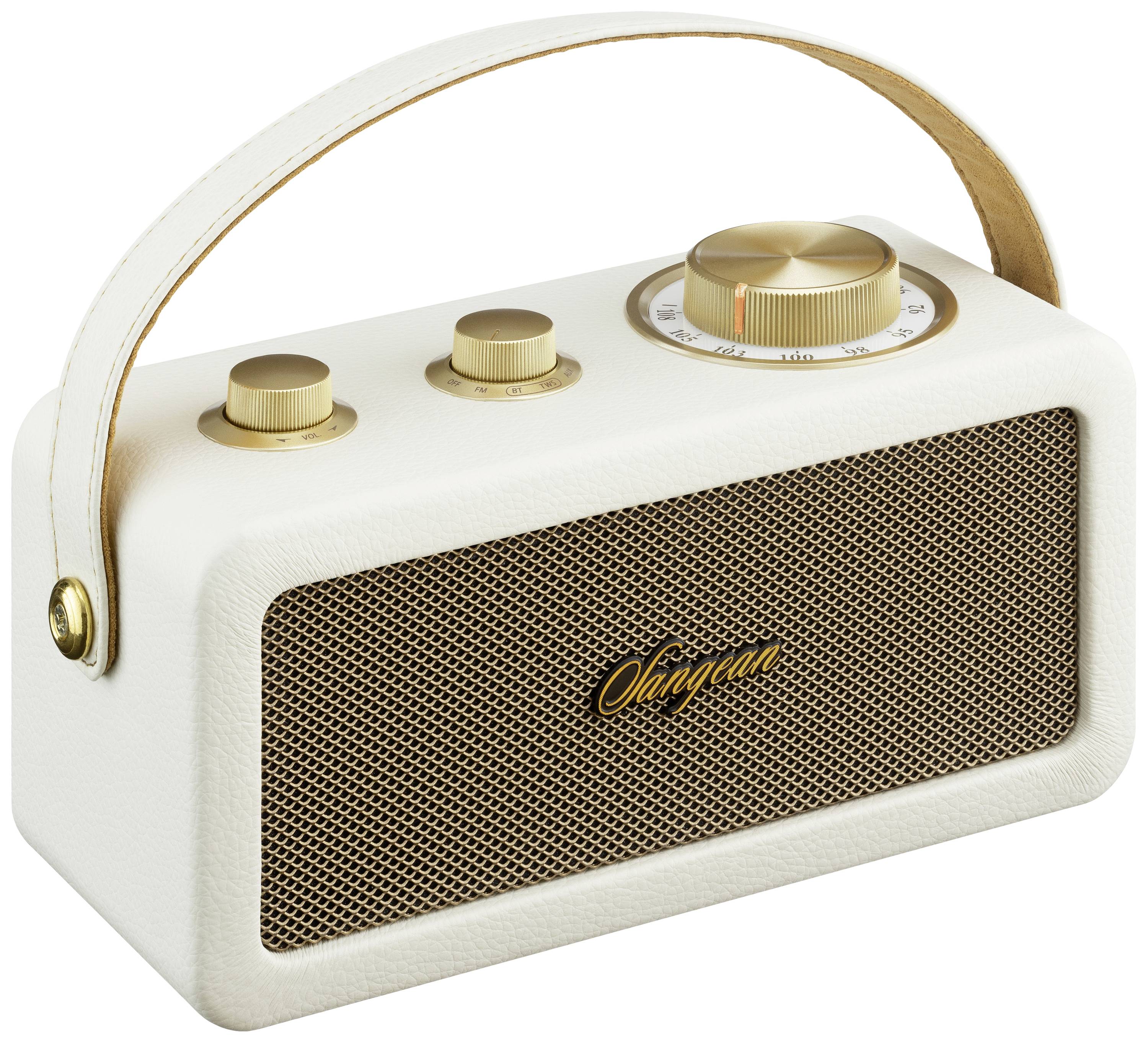 SANGEAN RA-101 Akku-Radio FM Bluetooth®, AUX wiederaufladbar Ivory, Gold