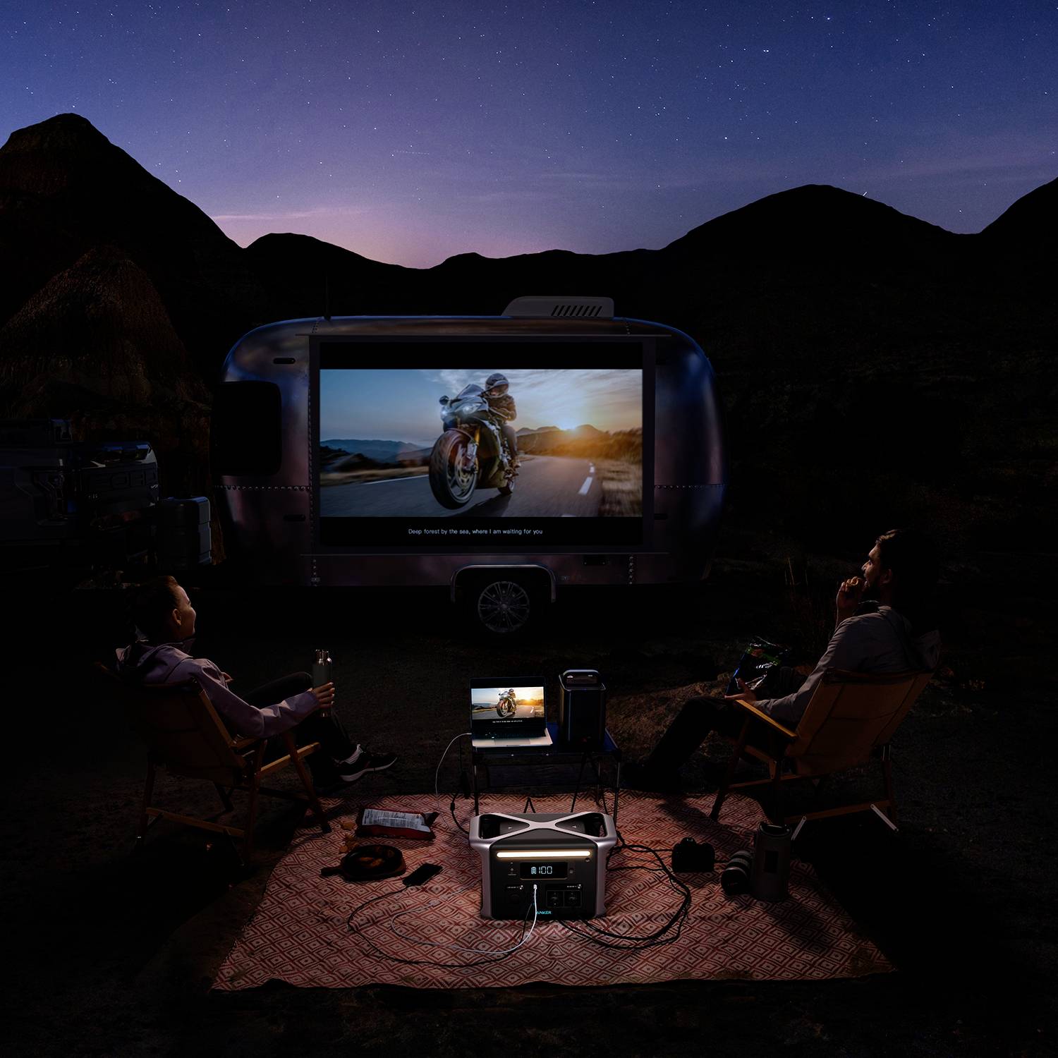 Anker 757 PowerHouse Powerstation 384 Ah LiFePO 4 Schwarz LED Taschenlampe, mit Laderegler-8