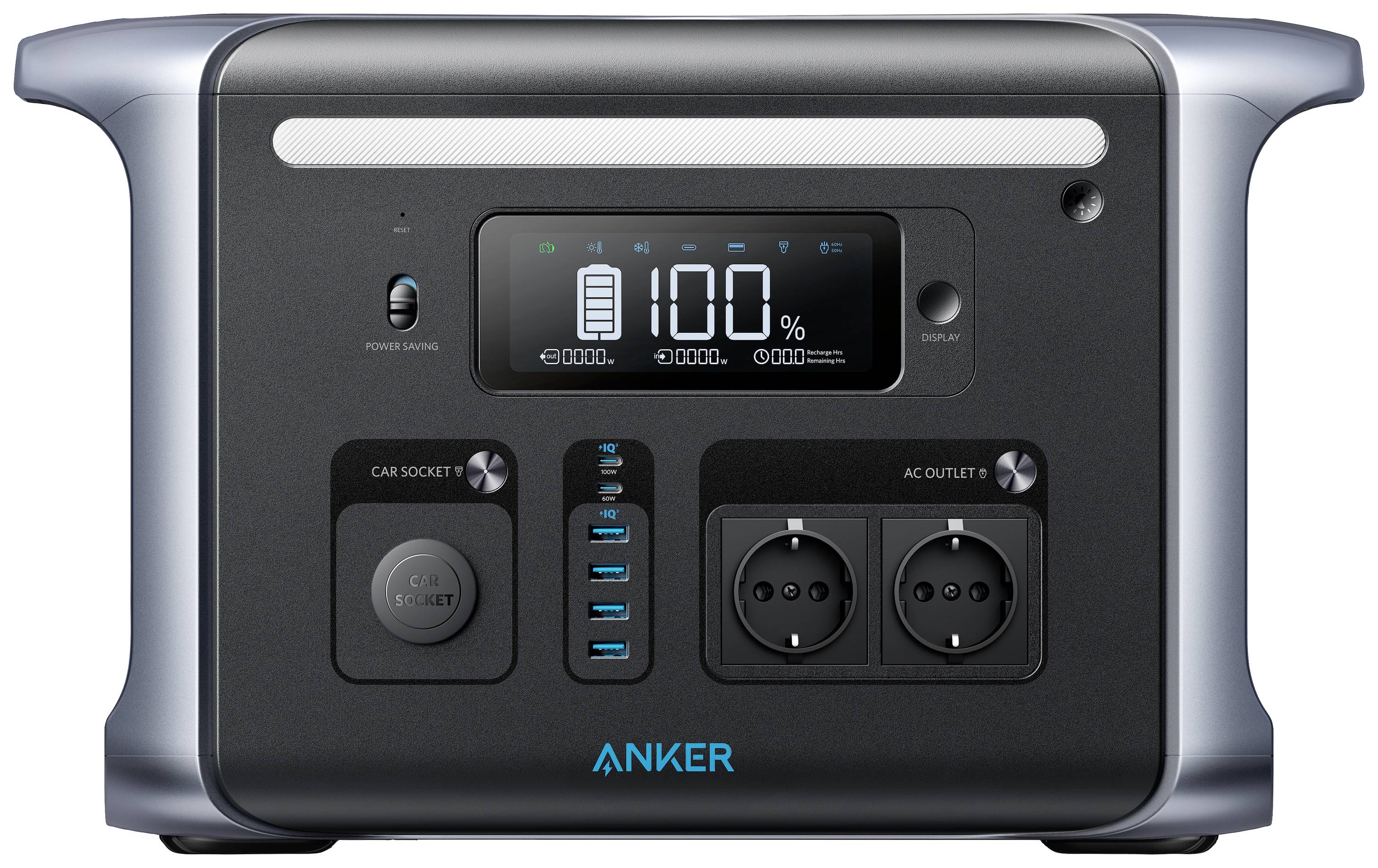 Anker 757 PowerHouse Powerstation 384 Ah LiFePO 4 Schwarz LED Taschenlampe, mit Laderegler-2