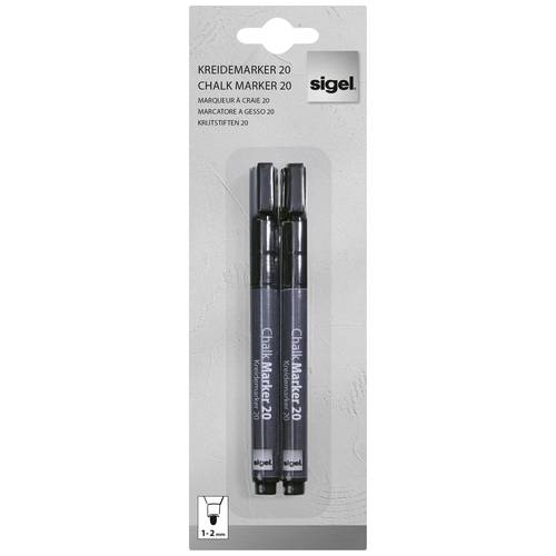 Sigel BA177 Kreidemarker Schwarz 1 mm, 2 mm N/A