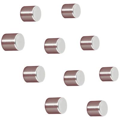Sigel Neodym Magnet C5 "Strong" (Ø x H) 10 mm x 10 mm Zylinder Silber 10 St. BA701