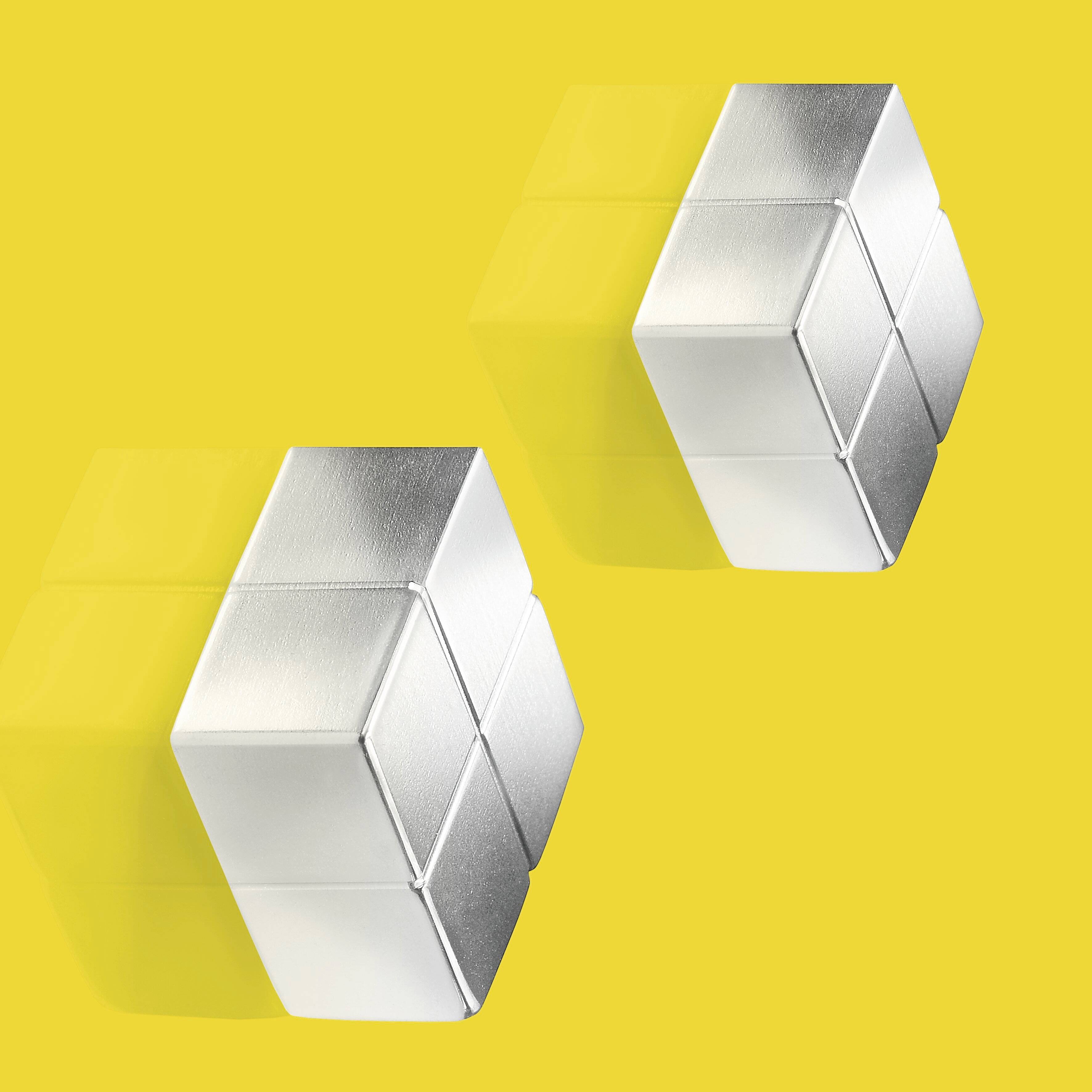 Sigel Neodym Magnet C10 "Extra-Strong" (B x H x T) 20 x 10 x 20 mm Würfel Silber 2 St. BA704