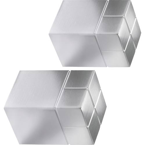Sigel Neodym Magnet C30 Ultra-Strong (B x H x T) 20 x 30 x 20 mm Würfel Silber 2 St. BA707