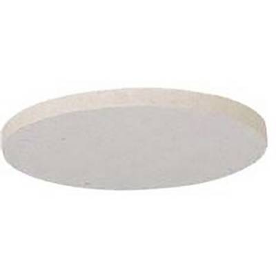 Eine runde, flache Scheibe mit beige-farbener Außenkante, möglicherweise aus Stein oder Keramik, abgebildet vor weißem Hintergrund.