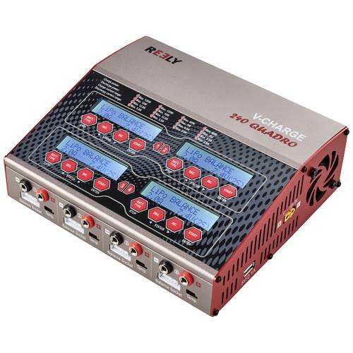 Reely V-Charge 240 Quadro Modellbau-Multifunktionsladegerät 12 V, 230 V 12 A LiPo, LiIon, LiFePO, LiHV, NiCd, NiMH, Blei...
