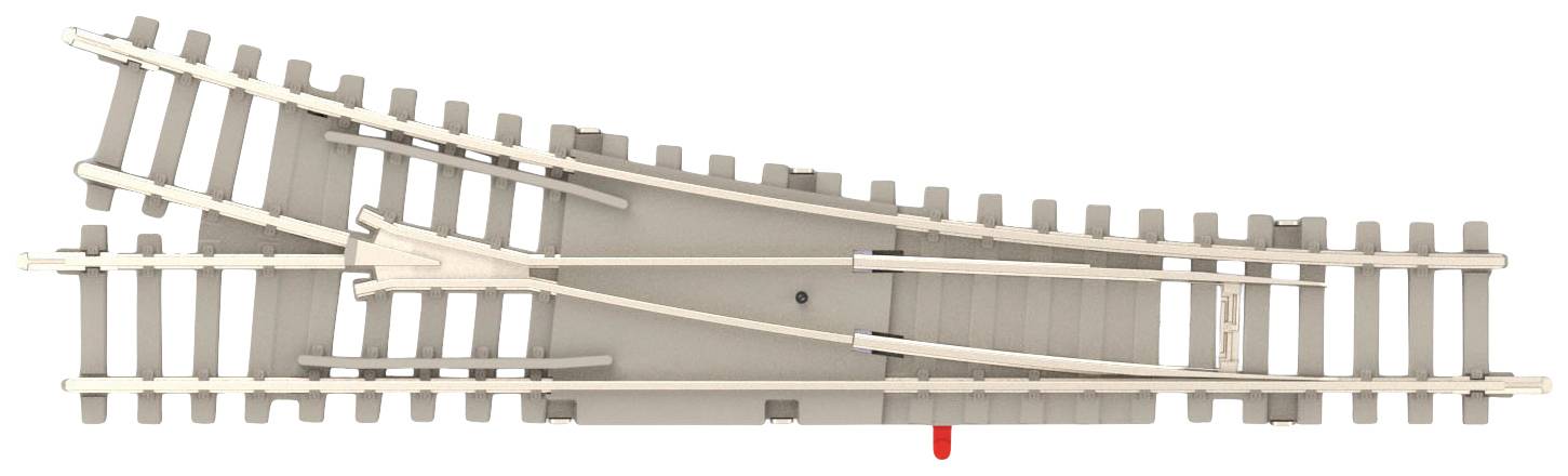 T14539 N Minitrix Gleis Weiche, rechts, Betonschwelle 112.6 mm 15 ° 1 St.