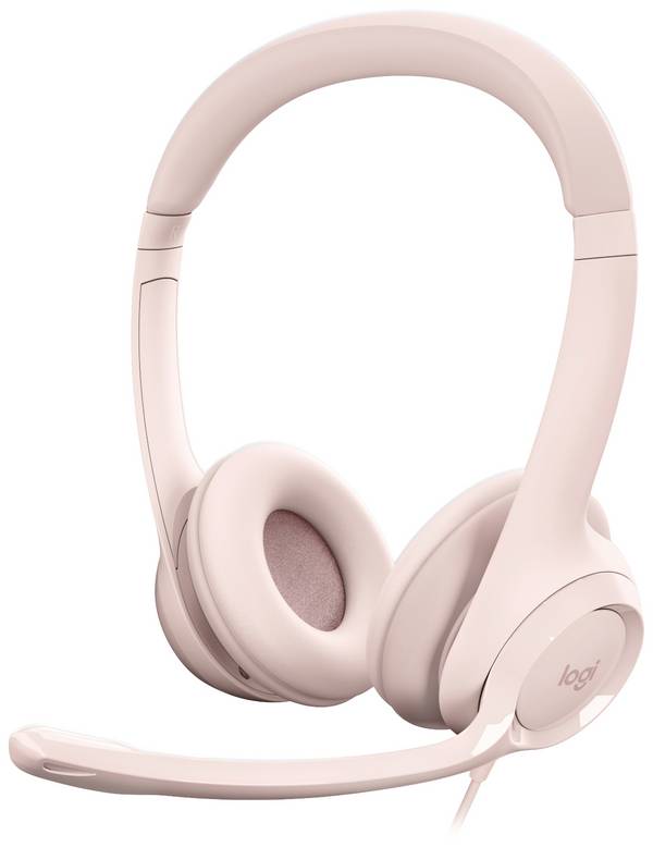 Logitech H390 On Ear Headset kabelgebunden Stereo Rosa Mikrofon-Rauschunterdrückung Headset, Lautstärkeregelung, Mikrofon-Stummschaltung Computer