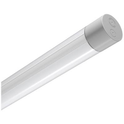 LED-Röhre mit grauem Endstück, geeignet für Deckenmontage in Innenräumen. Energiesparend und langlebig, ideal für effiziente Beleuchtung.