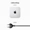 'Lieferumfang: Mac mini und Netzkabel.' Mac mini ist oben abgebildet, darunter das Netzkabel.