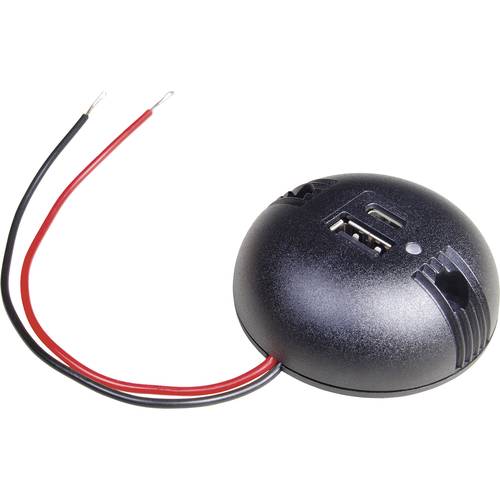 ProCar Runde Aufbau-Power USB-C/A Doppelsteckdose Belastbarkeit Strom max.=5 A 12 V, 24 V