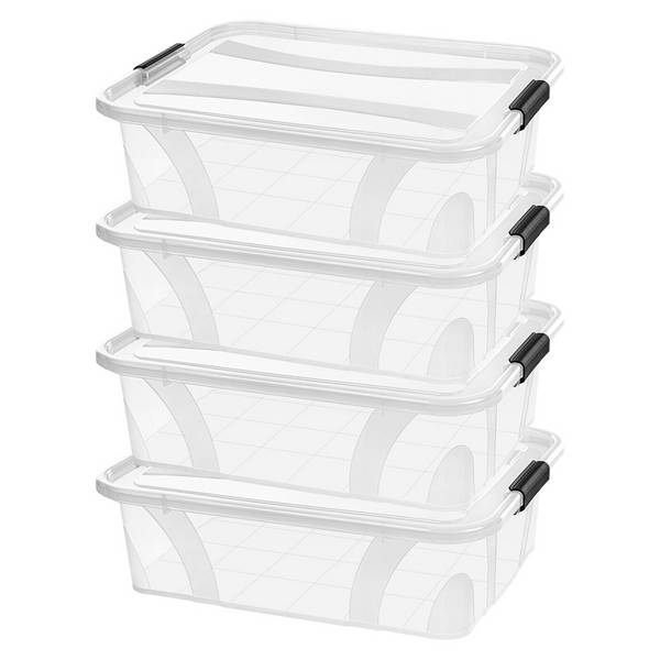Siena HOME Aufbewahrungsbox Anzio Transparent 7 l (B x H x T) 38.5 x 11.1 x 25.4 cm 4 St.