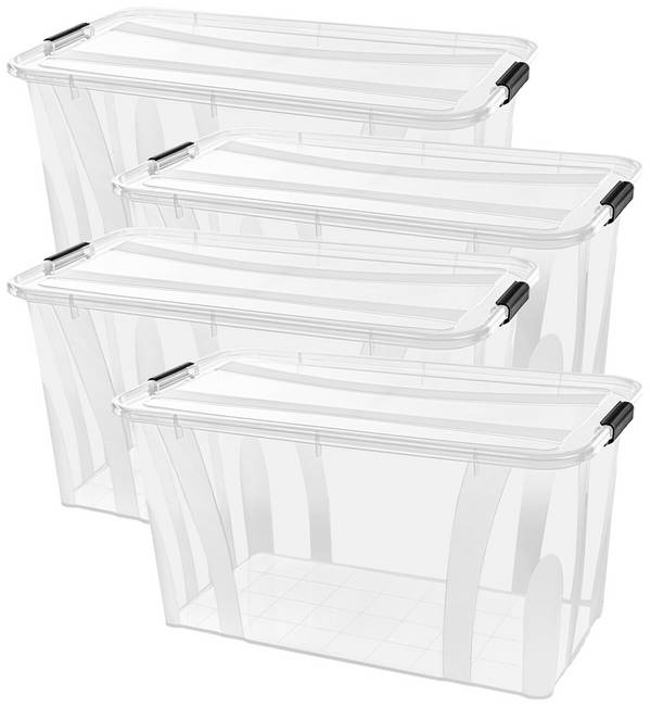 Siena HOME Aufbewahrungsbox Anzio Transparent 32 l (B x H x T) 51 x 23 x 38.5 cm 4 St.