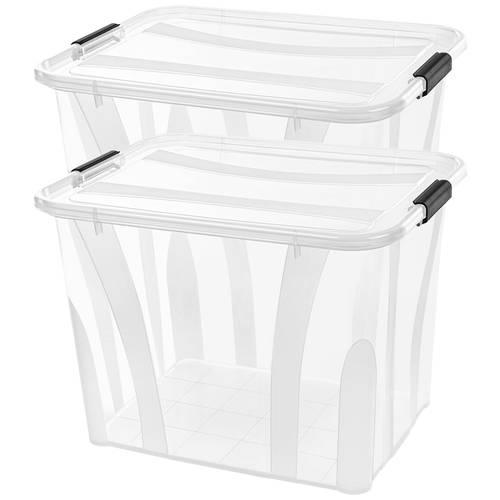 Siena HOME Aufbewahrungsbox Anzio Transparent 55 l (B x H x T) 510 x 372 x 385 mm 2 St.