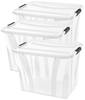 Siena HOME Aufbewahrungsbox Anzio Transparent 55 l (B x H x T) 51 x 37.2 x 38.5 cm 3 St.