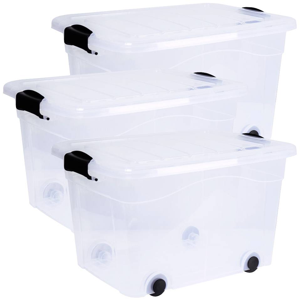 Siena HOME Aufbewahrungsbox Anzio Transparent 20 l (B x H x T) 450 x 250 x 335 mm 3 St.