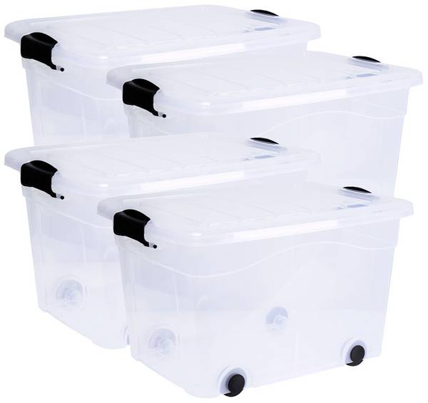 Siena HOME Aufbewahrungsbox Anzio Transparent 20 l (B x H x T) 45 x 25 x 33.5 cm 4 St.