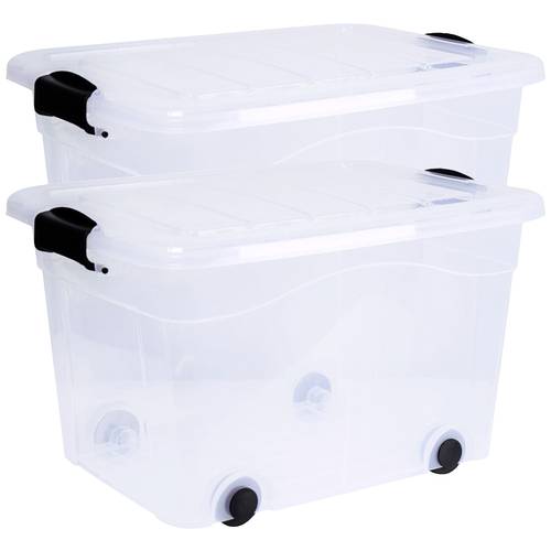 Siena HOME Aufbewahrungsbox Anzio Transparent 40 l (B x H x T) 530 x 320 x 400 mm 2 St.