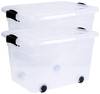 Siena HOME Aufbewahrungsbox Anzio Transparent 40 l (B x H x T) 53 x 32 x 40 cm 2 St.