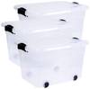 Siena HOME Aufbewahrungsbox Anzio Transparent 40 l (B x H x T) 53 x 32 x 40 cm 3 St.