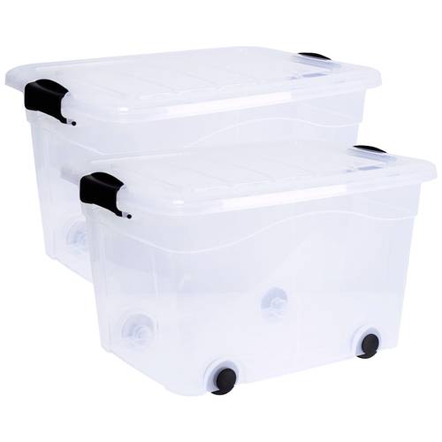 Siena HOME Aufbewahrungsbox Anzio Transparent 60 l (B x H x T) 610 x 360 x 450 mm 2 St.