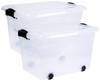 Siena HOME Aufbewahrungsbox Anzio Transparent 60 l (B x H x T) 61 x 36 x 45 cm 2 St.