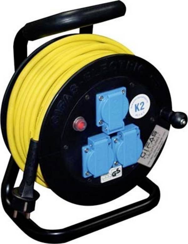Gifas Electric 255873 Kabeltrommel 25 m  Schutzkontakt-Stecker