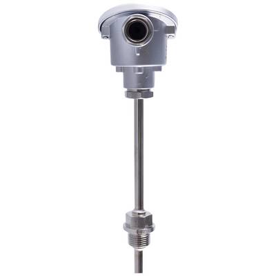 Temperaturmessfühler mit Metallgehäuse und langem Stab, geeignet für industrielle Anwendungen.