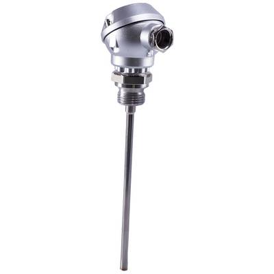 Ein industrieller Temperatursensor aus Metall mit einem langen Schaft. Er wird zur Messung von Temperaturen in Maschinen eingesetzt.