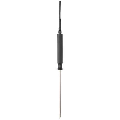 Langes, stabförmiges Gerät mit schwarzem Griff und Metallstab, das an ein Kabel angeschlossen ist. Möglicherweise ein Sensor oder eine Sonde.