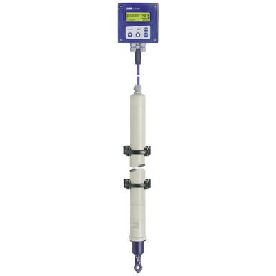 'Digitale pH-Sonde mit Sensor und Messgerät in einem vertikalen Aufbau. Geeignet für präzise Flüssigkeitsanalysen.'