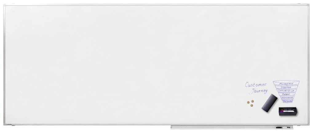 Legamaster Whiteboard PROFESSIONAL (B x H) 300 cm x 120 cm Weiß emailliert Inkl. Ablageschale, Inkl. Boardmarker-2