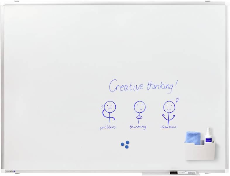 Legamaster Whiteboard PREMIUM PLUS (B x H) 120 cm x 90 cm Weiß emailliert Inkl. Ablageschale, Inkl. Boardmarker-2