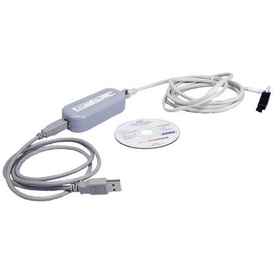 Adapter mit USB-Anschluss und DVD-Treiber. Verwendet zum Verbinden medizinischer Geräte mit Computern. Produkte verfügbar von Omron.