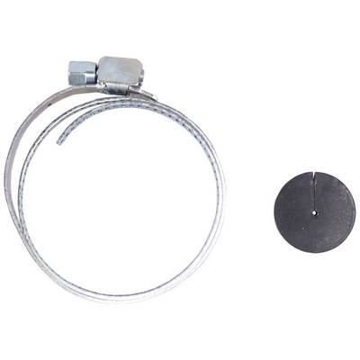 Metallband mit Schraubverschluss und schwarzem runden Magneten.