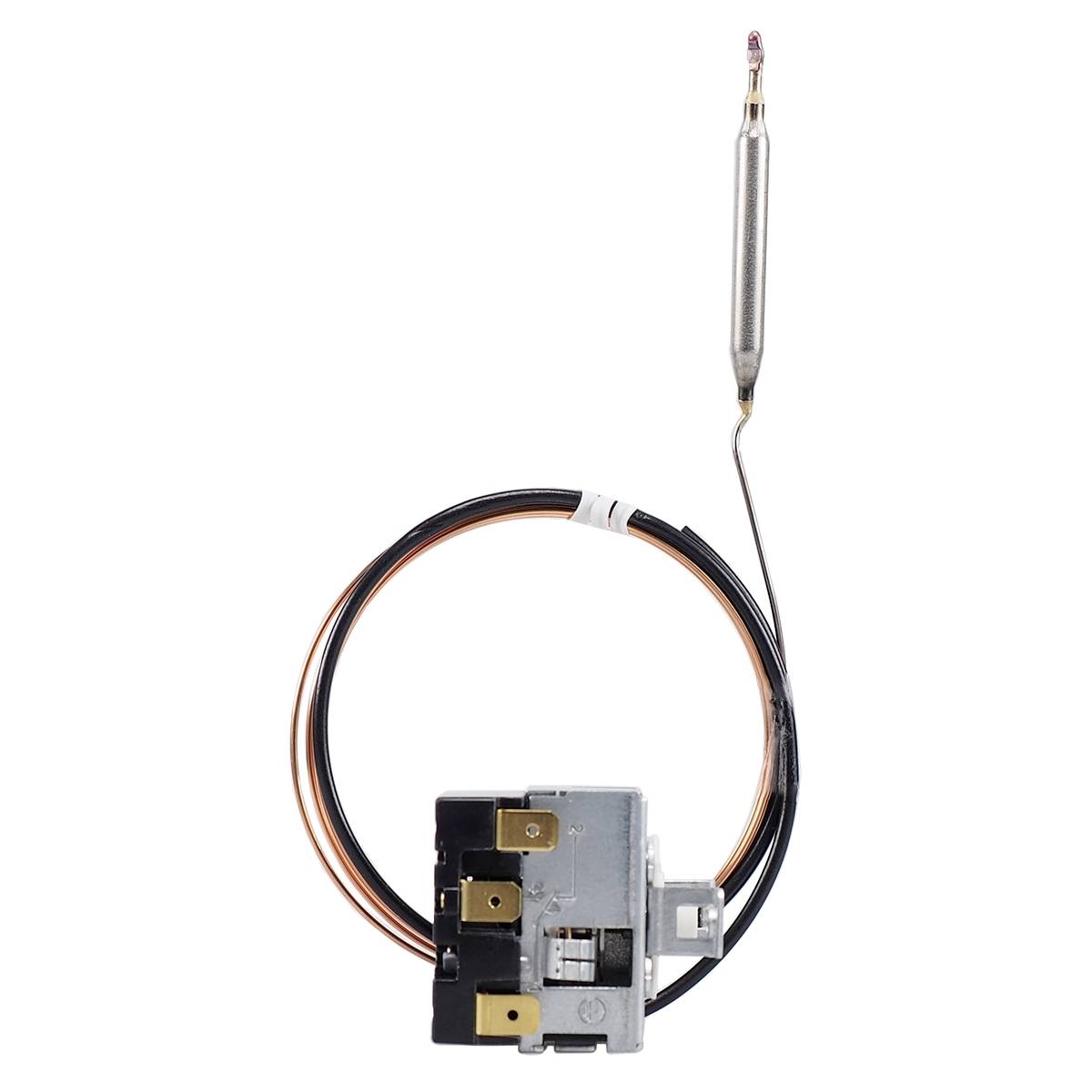 Thermostatsensor und Kabel, maßgeblich für die Steuerung der Temperatur in technischen Geräten. Funktion: Präzisionskontrolle.