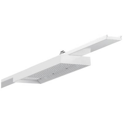 Weiße LED-Deckenleuchte mit rechteckigem Gehäuse und perforiertem Design, geeignet für moderne Innenräume.