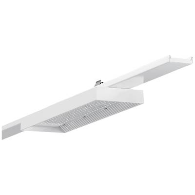 Weiße lineare Deckenleuchte mit LED-Modul, modernem, schlankem Design und strukturierter Oberfläche.