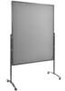 Legamaster Moderationstafel PREMIUM PLUS Filz Grau beidseitig verwendbar, Pinntafel, Inkl. Rollen 7-204510