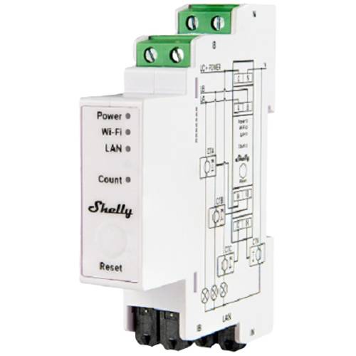 Shelly Shelly Pro 3EM 120A Stromzähler Wi-Fi, Bluetooth