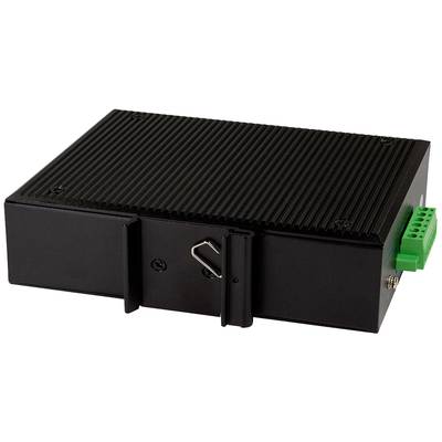 Ein rechteckiges, schwarzes Gerät mit gerippter Oberfläche und grüner Anschlussleiste rechts. Sieht aus wie ein elektronisches Modul.
