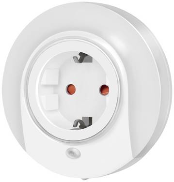 LED night light socket, twilight sensor, 1x CEE 7/3 Baumarkt & Garten Beleuchtung Außen- &