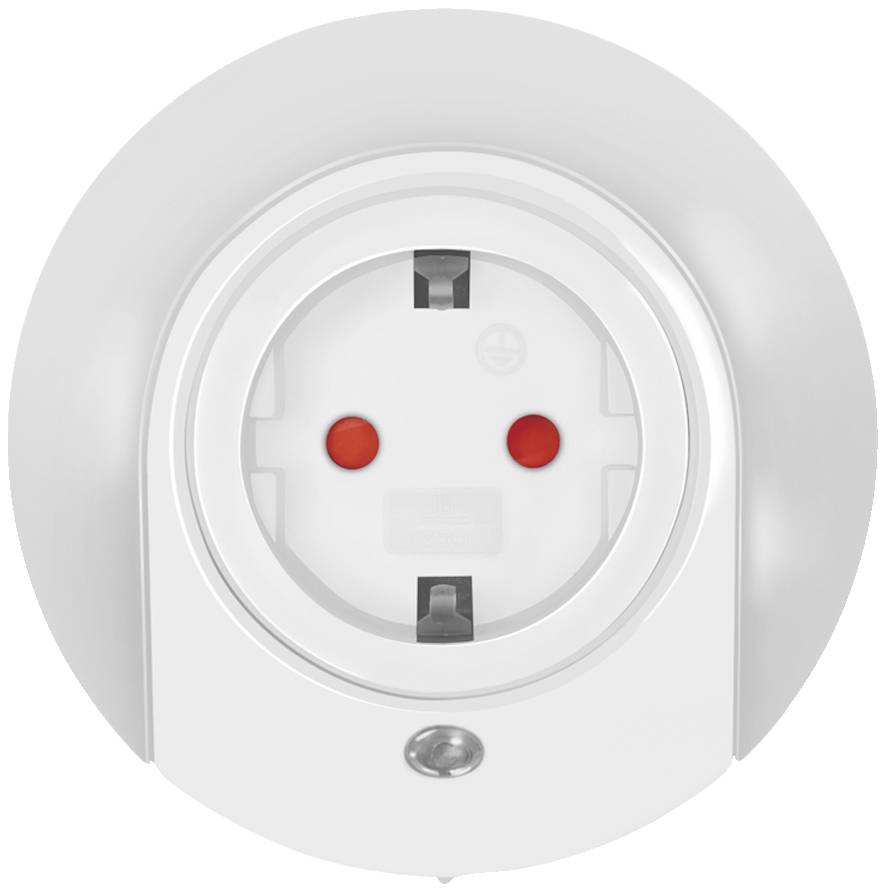LED night light socket, twilight sensor, 1x CEE 7/3 Baumarkt & Garten Beleuchtung Außen- &-3