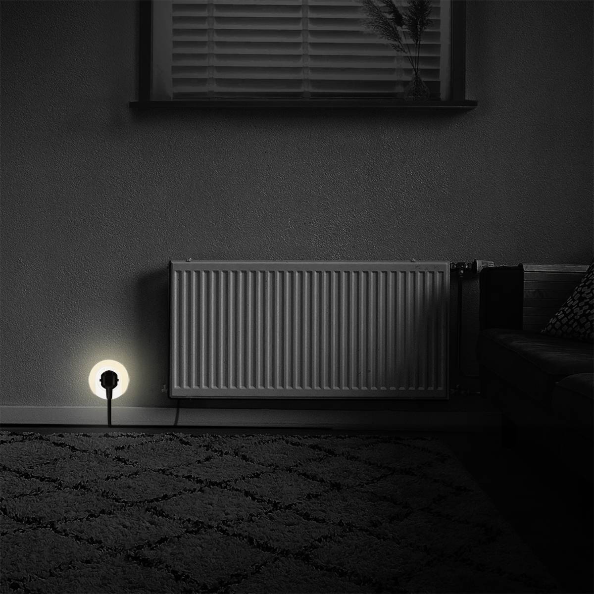LED night light socket, twilight sensor, 1x CEE 7/3 Baumarkt & Garten Beleuchtung Außen- &-5