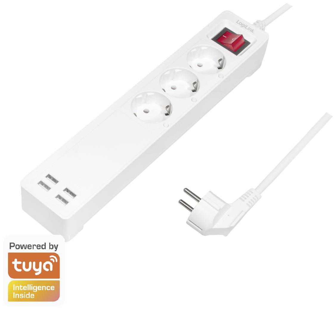 LOGILINK Smart Home Wi-Fi Outlet Strip 3Port + USB (SH0103)