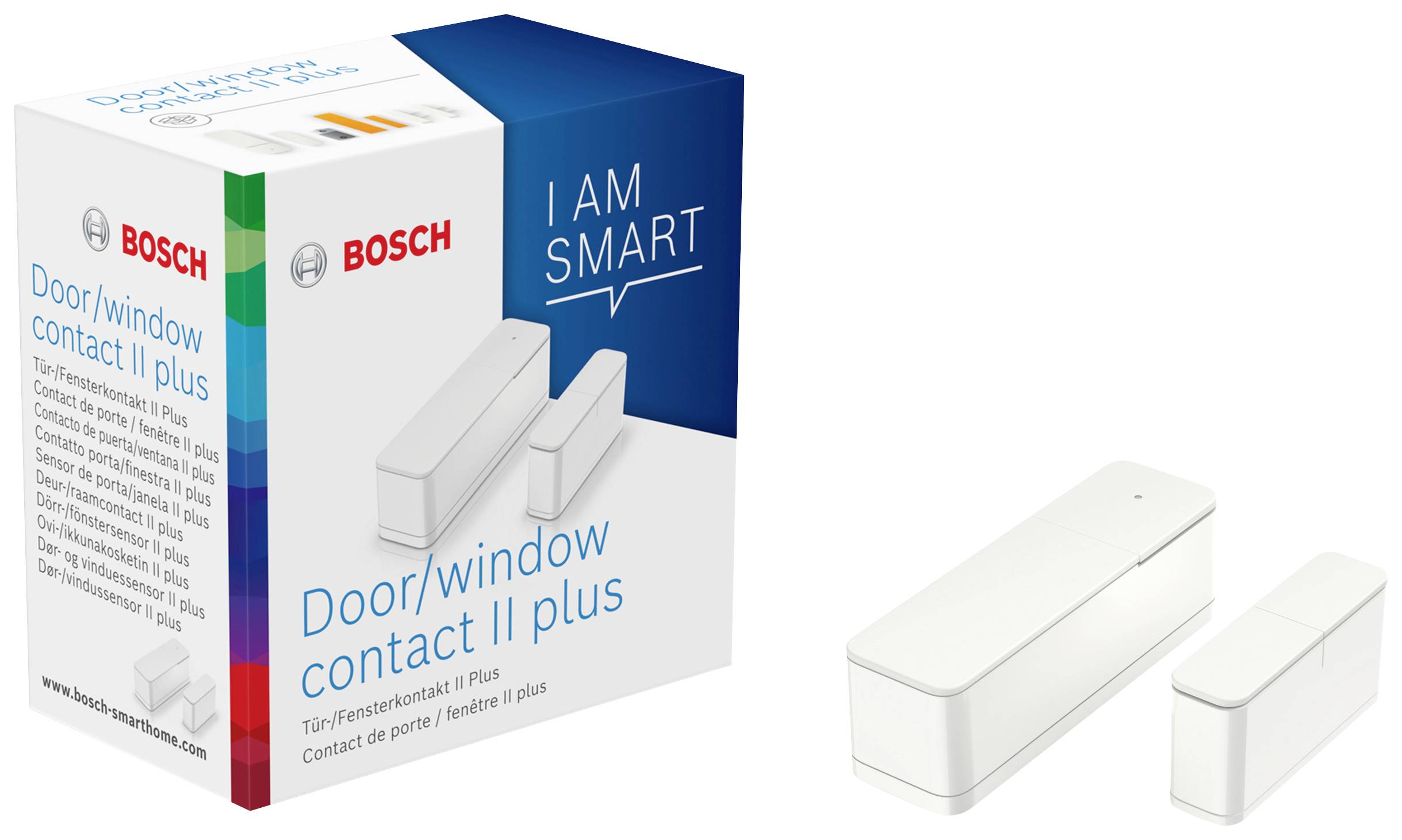 BOSCH Smart Home Contact II Plus - Fenster- und Türensensor - kabellos - ZigBee 3.0 - 2,4 - 2,4835 G